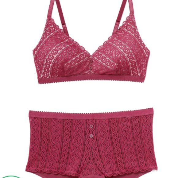 Adore Me Samanta Dark Red Plus Contour Bra Set - Picture 7 of 7